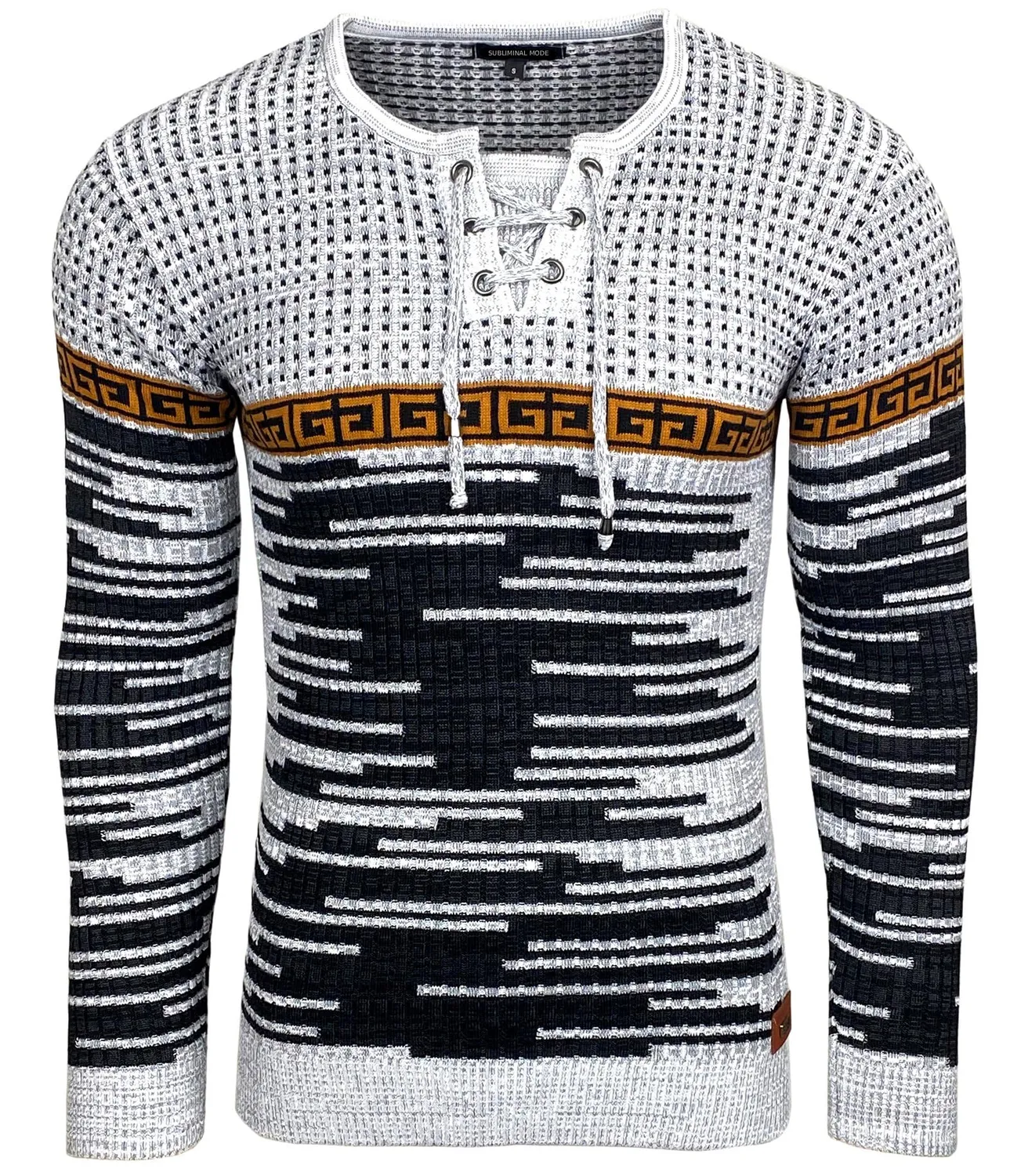 Subliminal Mode BX52156 pull col V L noir maille