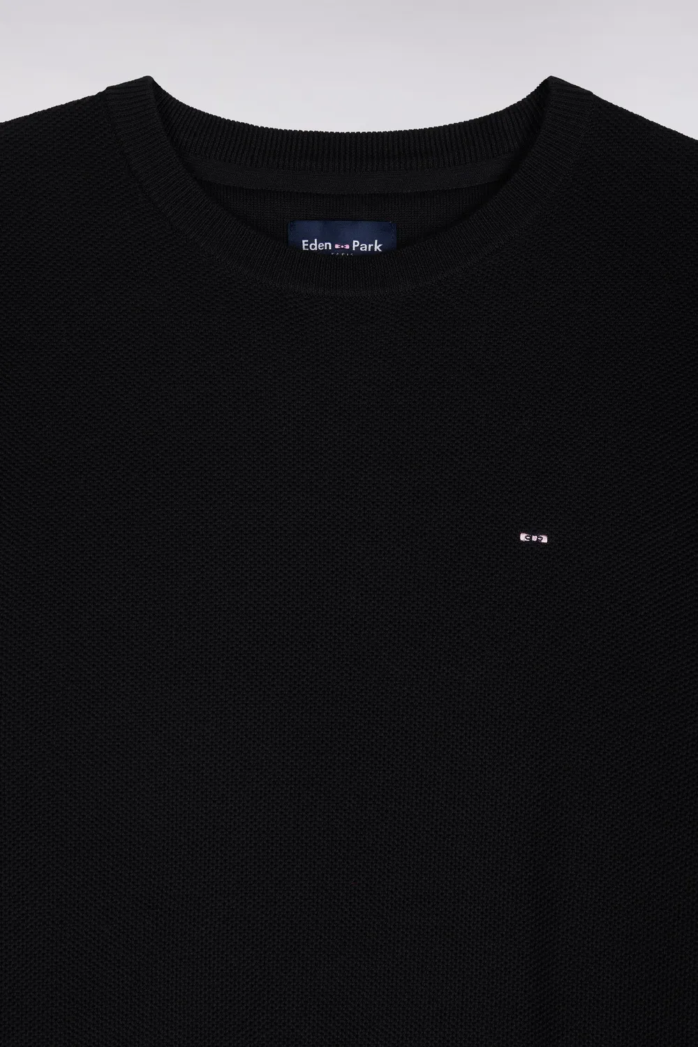 Eden Park H26MAIPU0005 Pull Col Rond Noir Coton