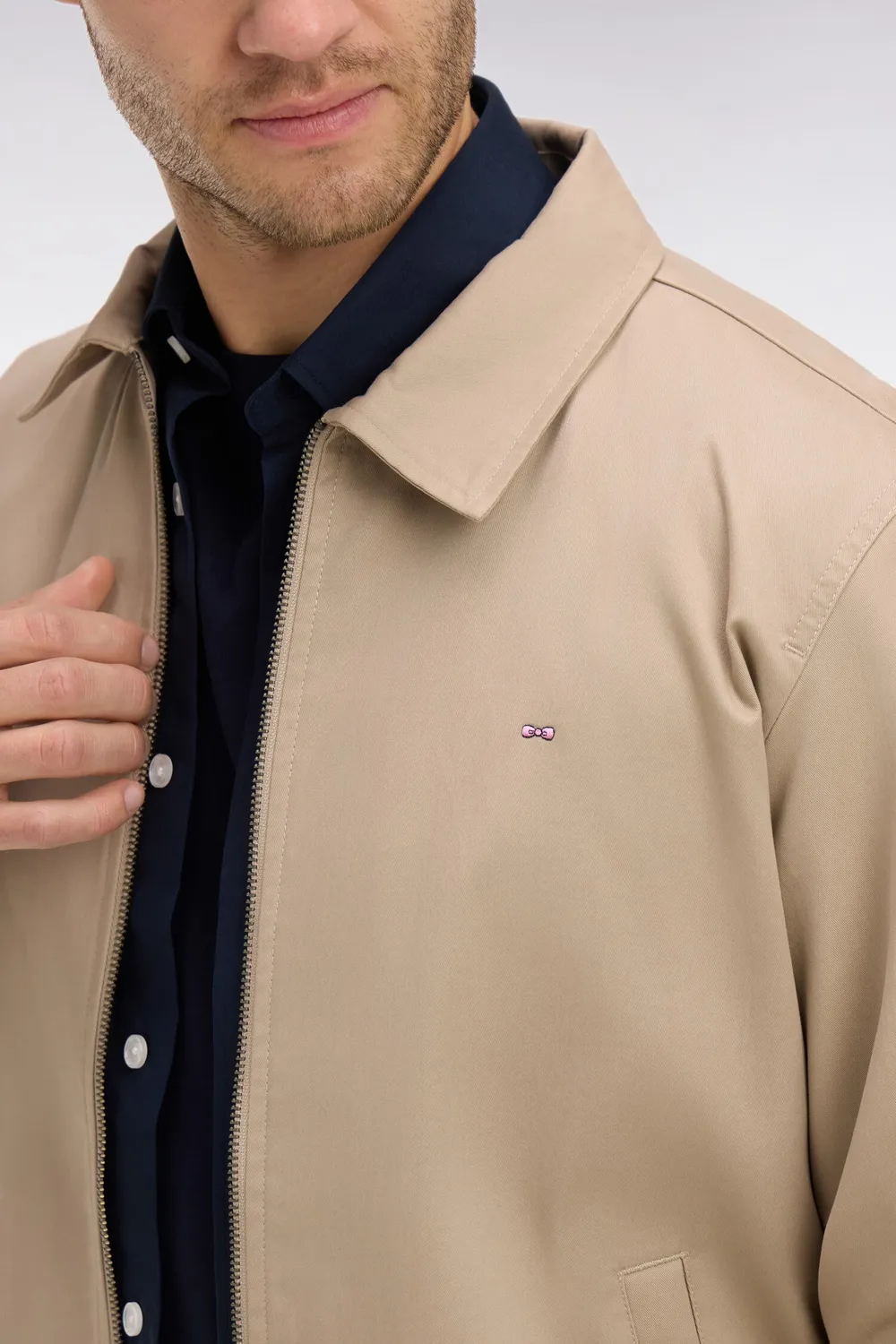 Eden Park blouson rembourré beige homme déperlant