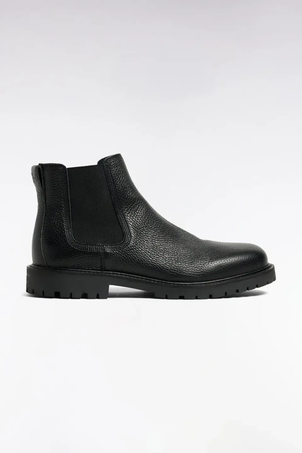 Eden Park bottines Chelsea homme cuir grainé noir semelle crantée