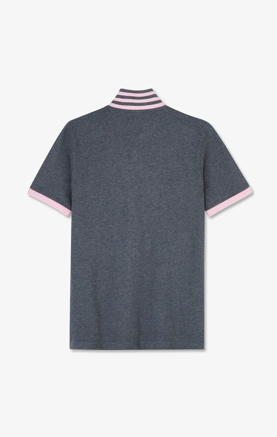 Eden Park polo gris coton pima manches courtes homme
