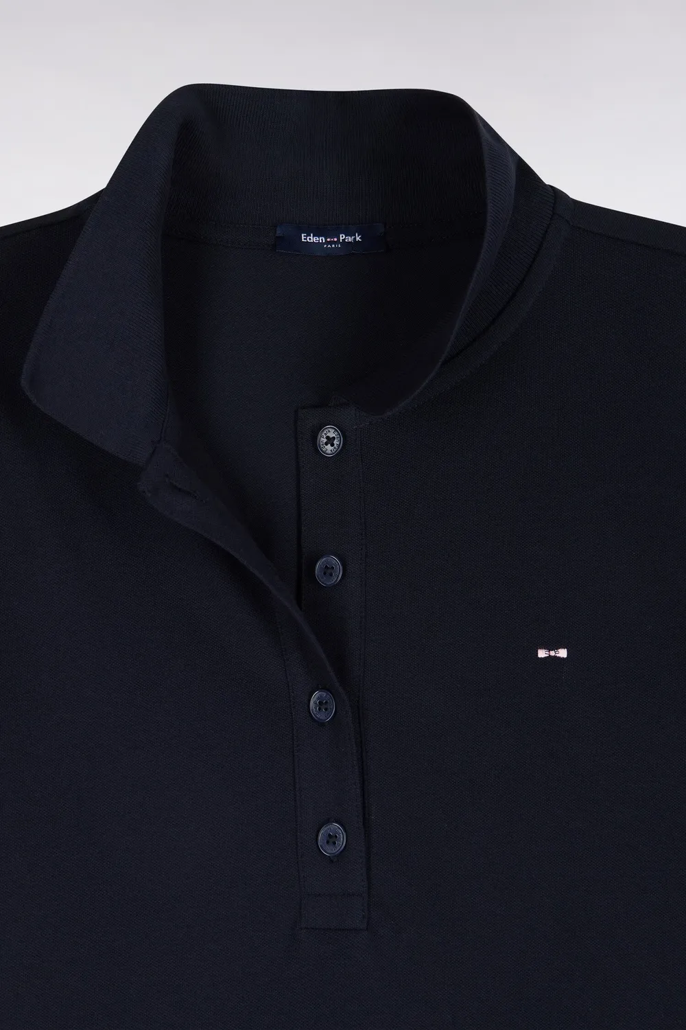 Eden Park polo coton stretch slim femme marine