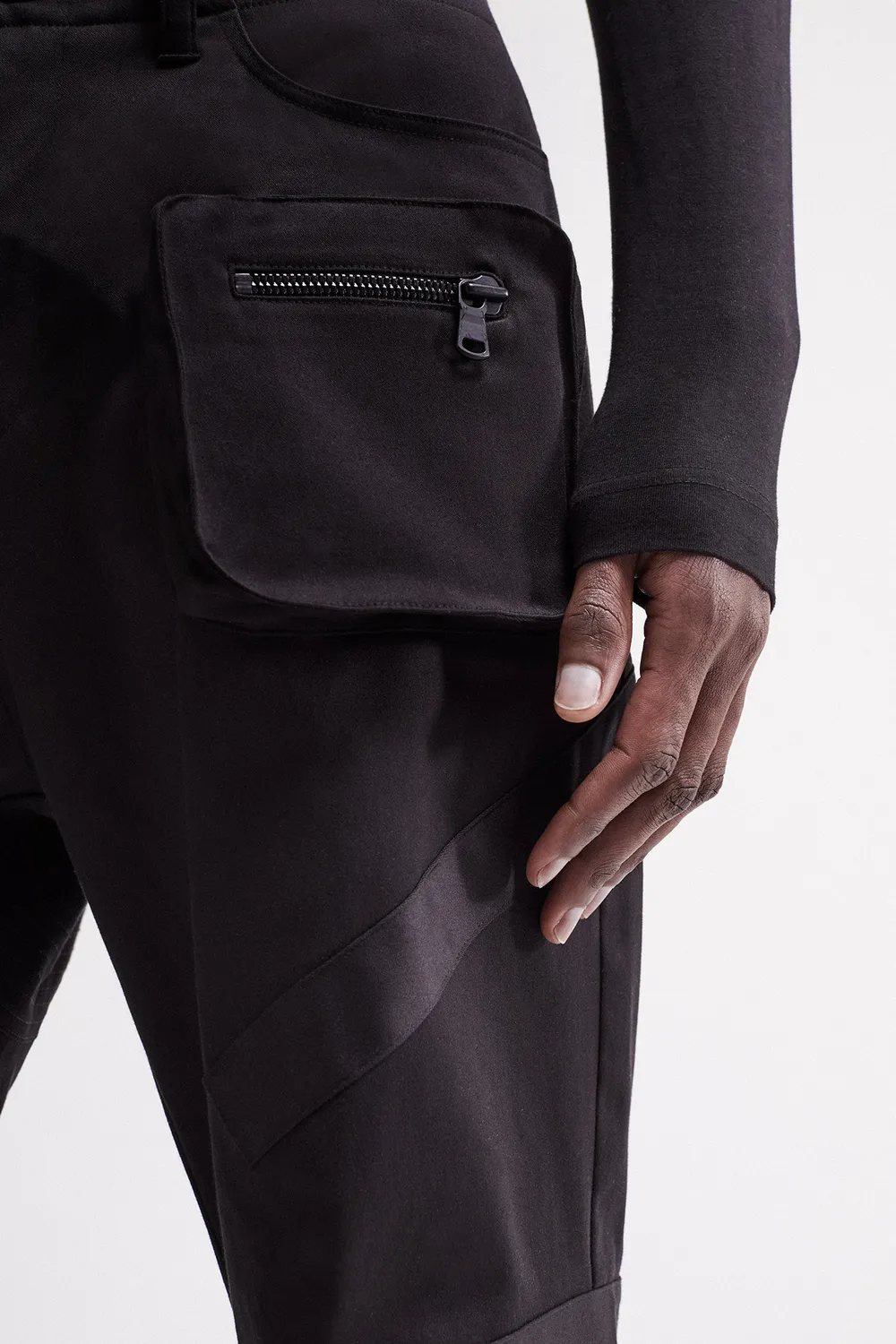 French Deal Struktur pantalon coton bandes