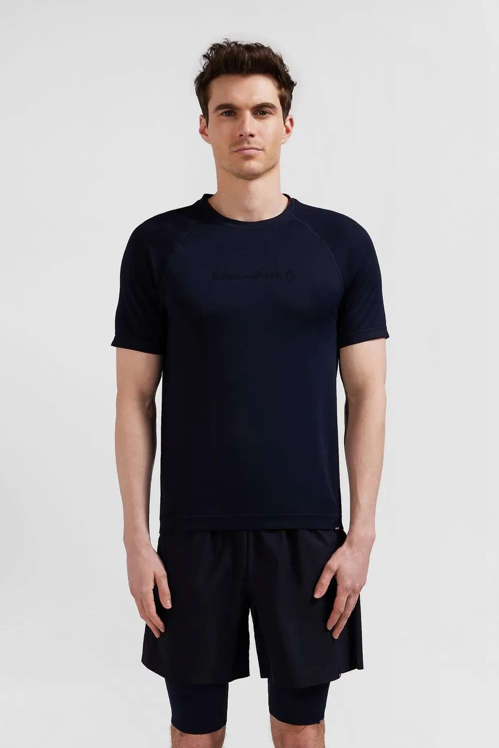 Eden Park French Flair t-shirt sport bleu marine coupe slim