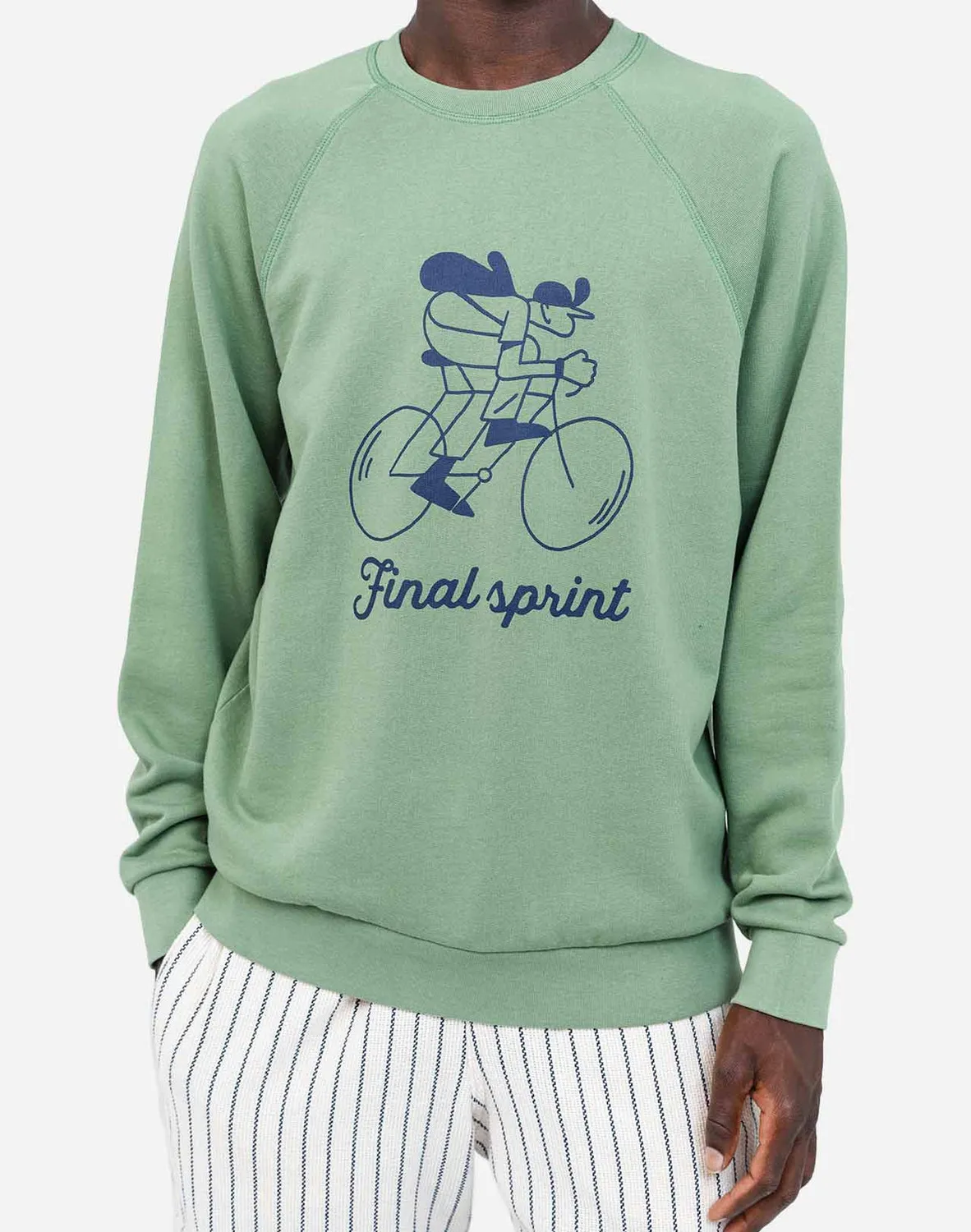OLOW Sprint sweat vert sauge coton bio