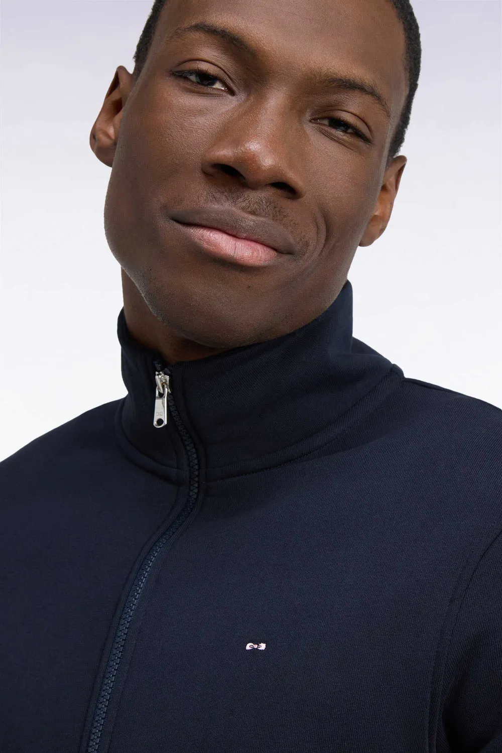 Eden Park sweat zippé col camionneur marine droit
