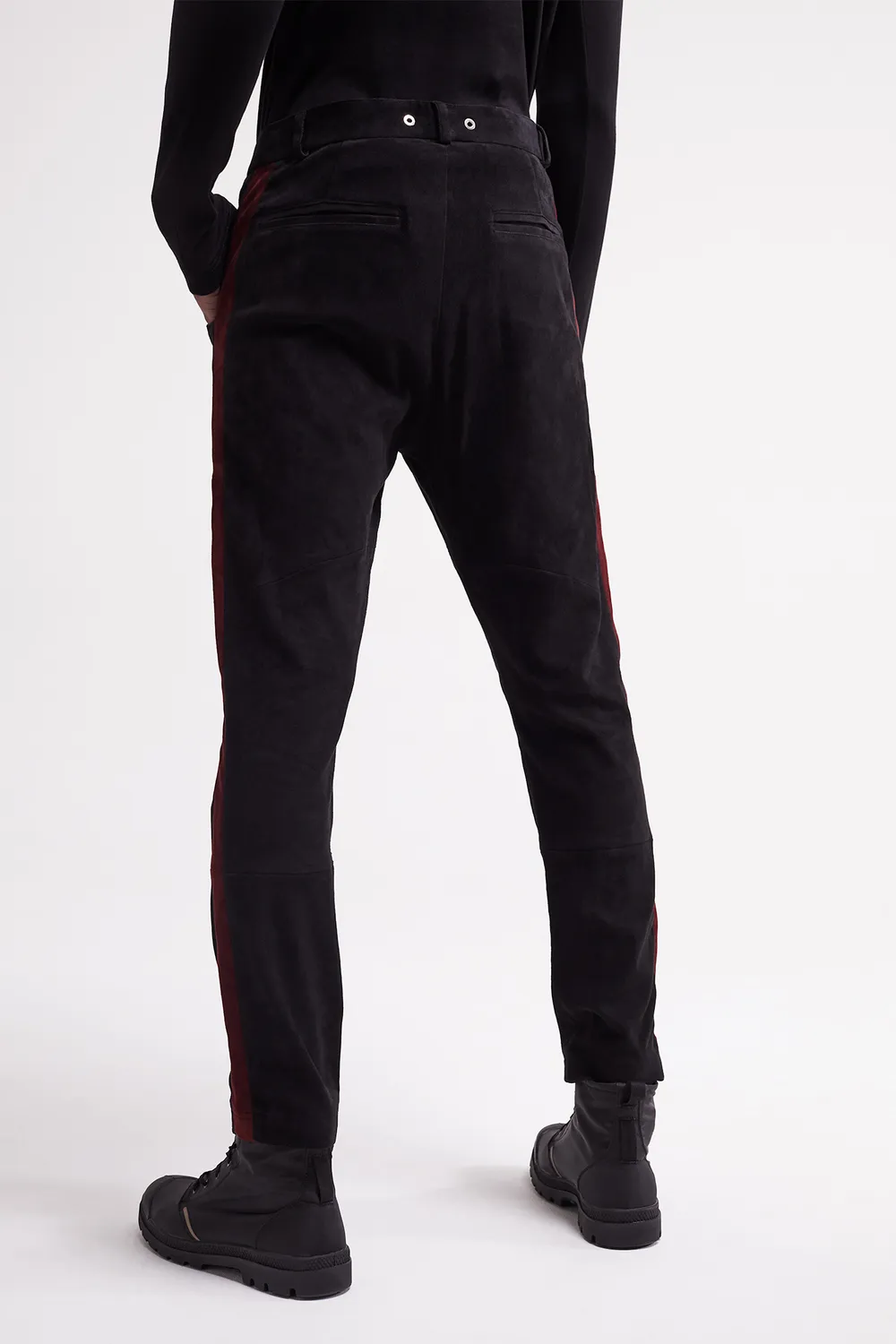 French Deal Old School Jog pantalon cuir bordeaux
