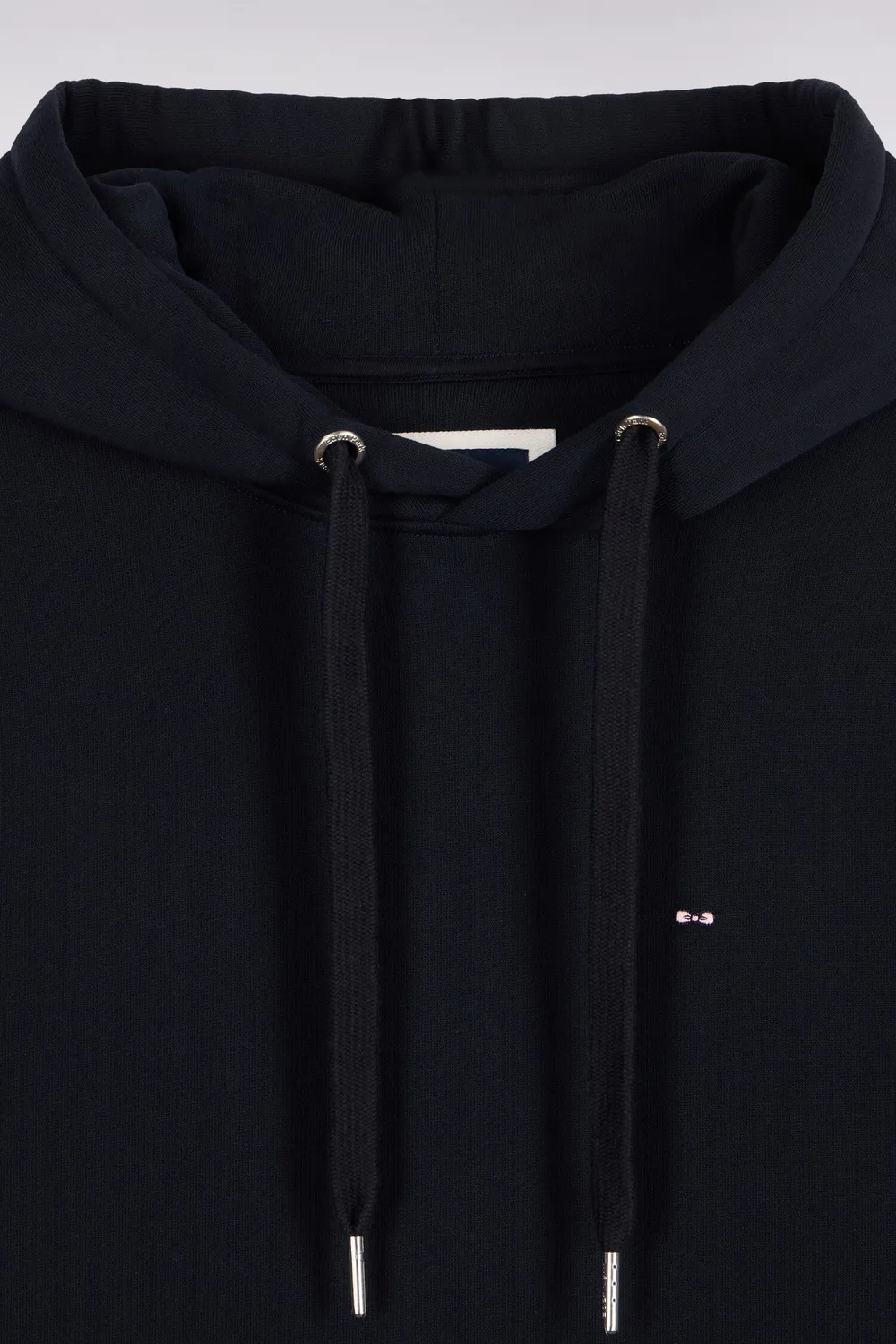 Eden Park sweat à capuche molleton coton marine coupe droite