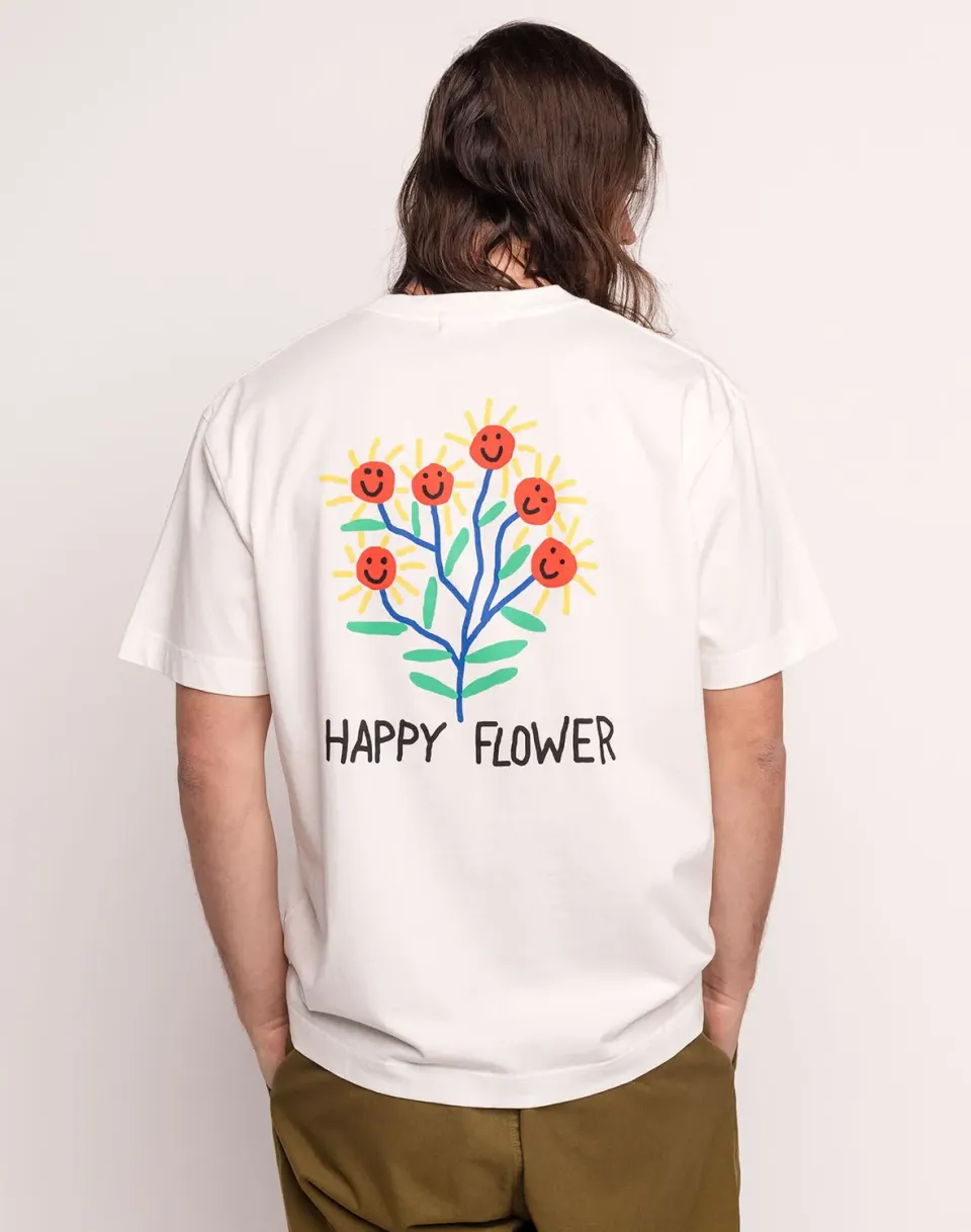 OLOW Happy Flower t-shirt écru coton bio