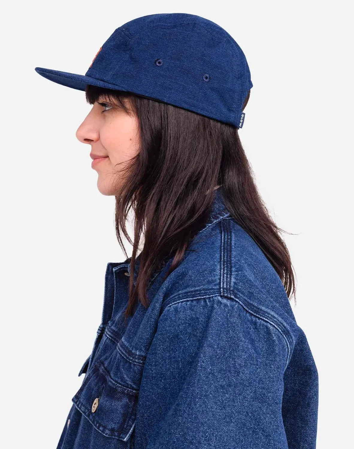 OLOW Flower casquette five panel denim bleu