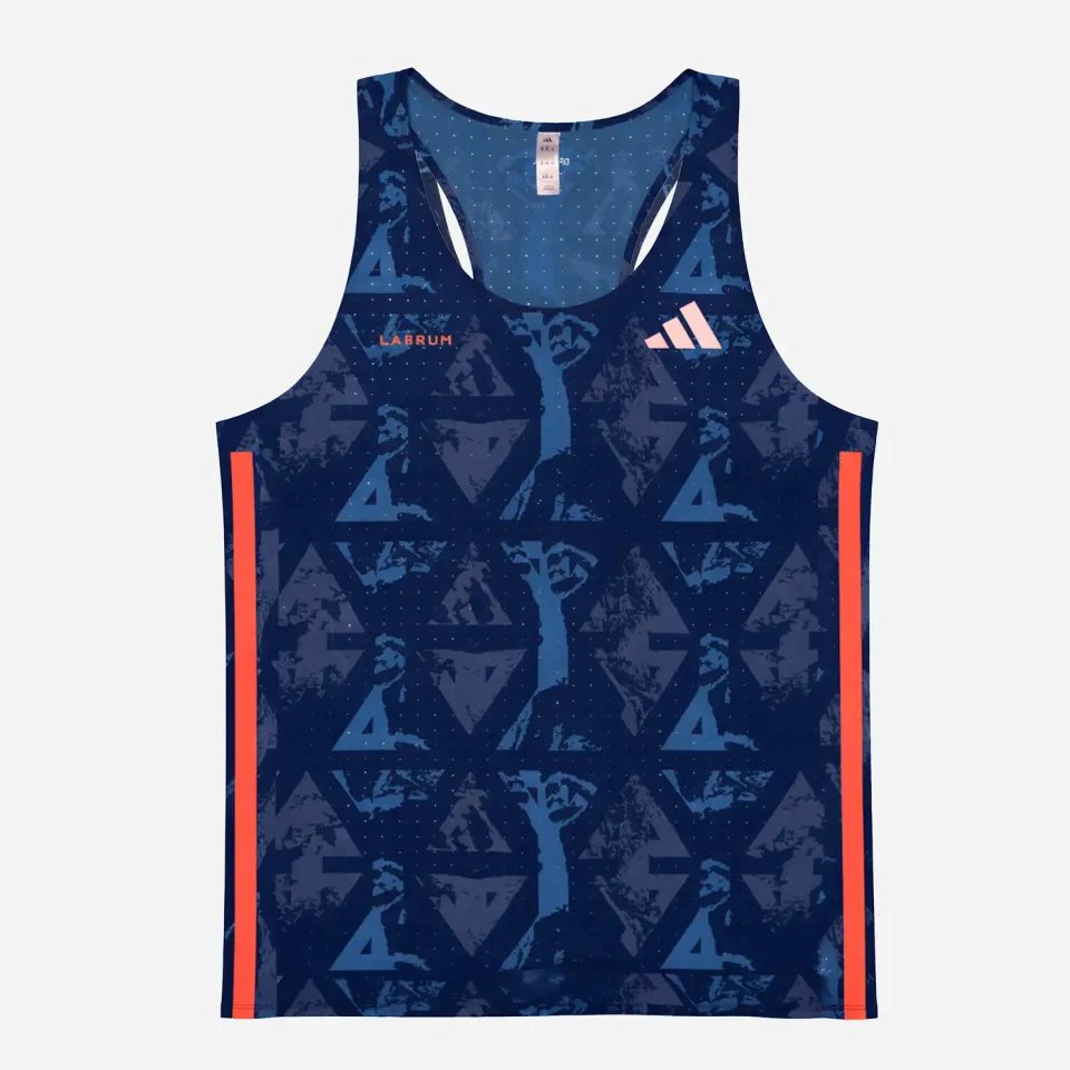 Labrum Adizero Singlet débardeur bleu réfléchissant