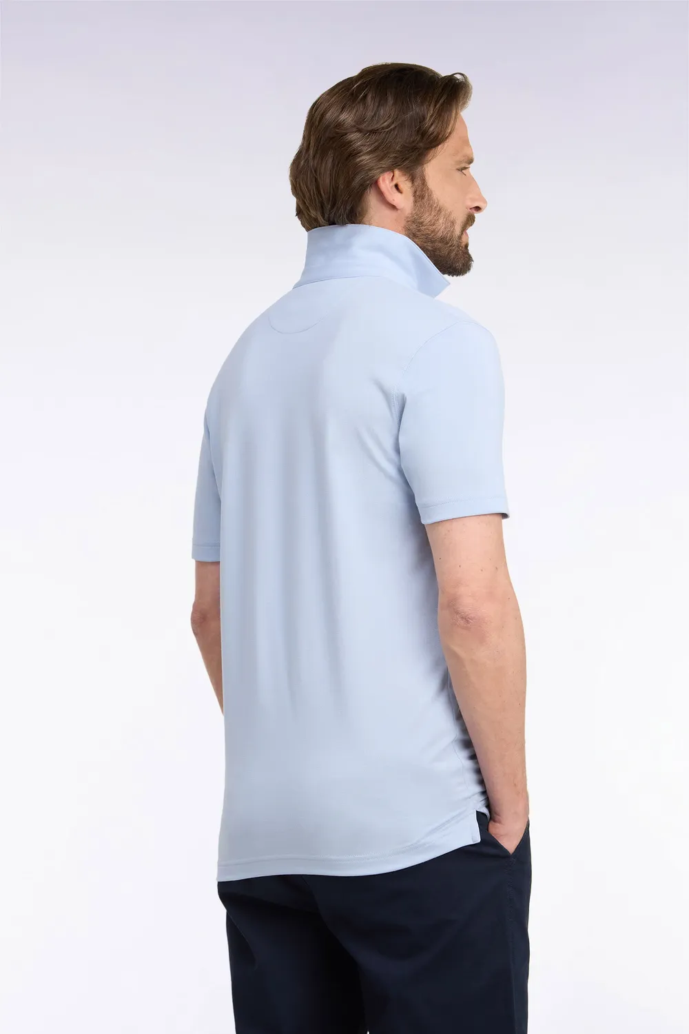 Eden Park Golf polo homme bleu ciel coton Pima