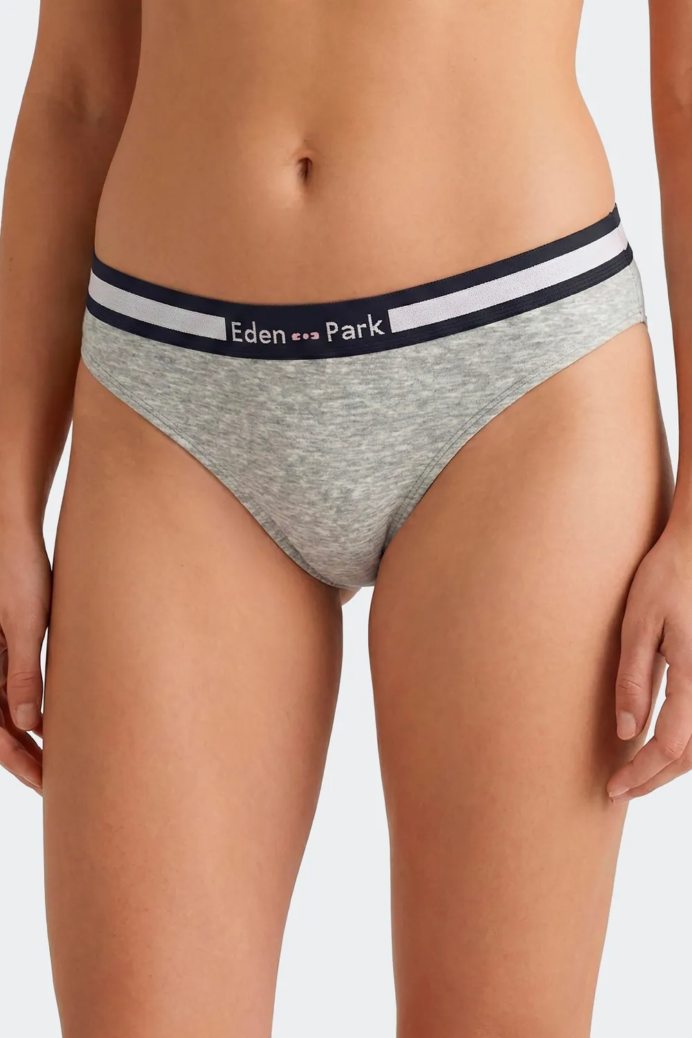 Eden Park culotte coton stretch gris femme