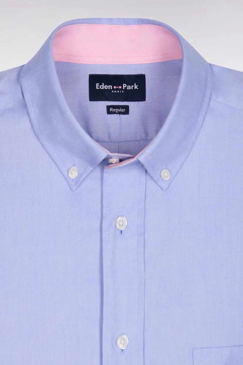 Eden Park chemise oxford coton bleue regular nœud papillon