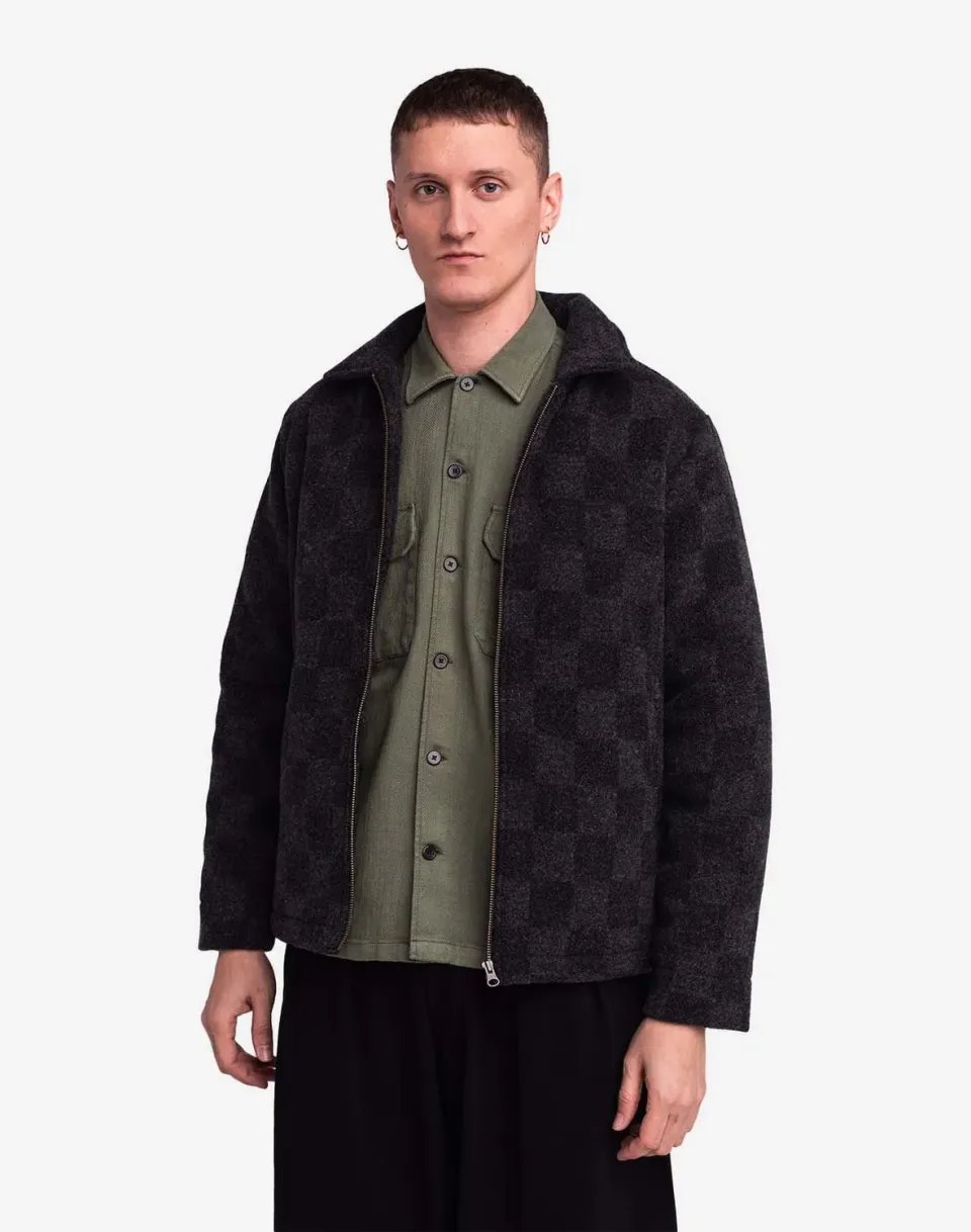 OLOW Sherwood Tregor veste gris noir merinos
