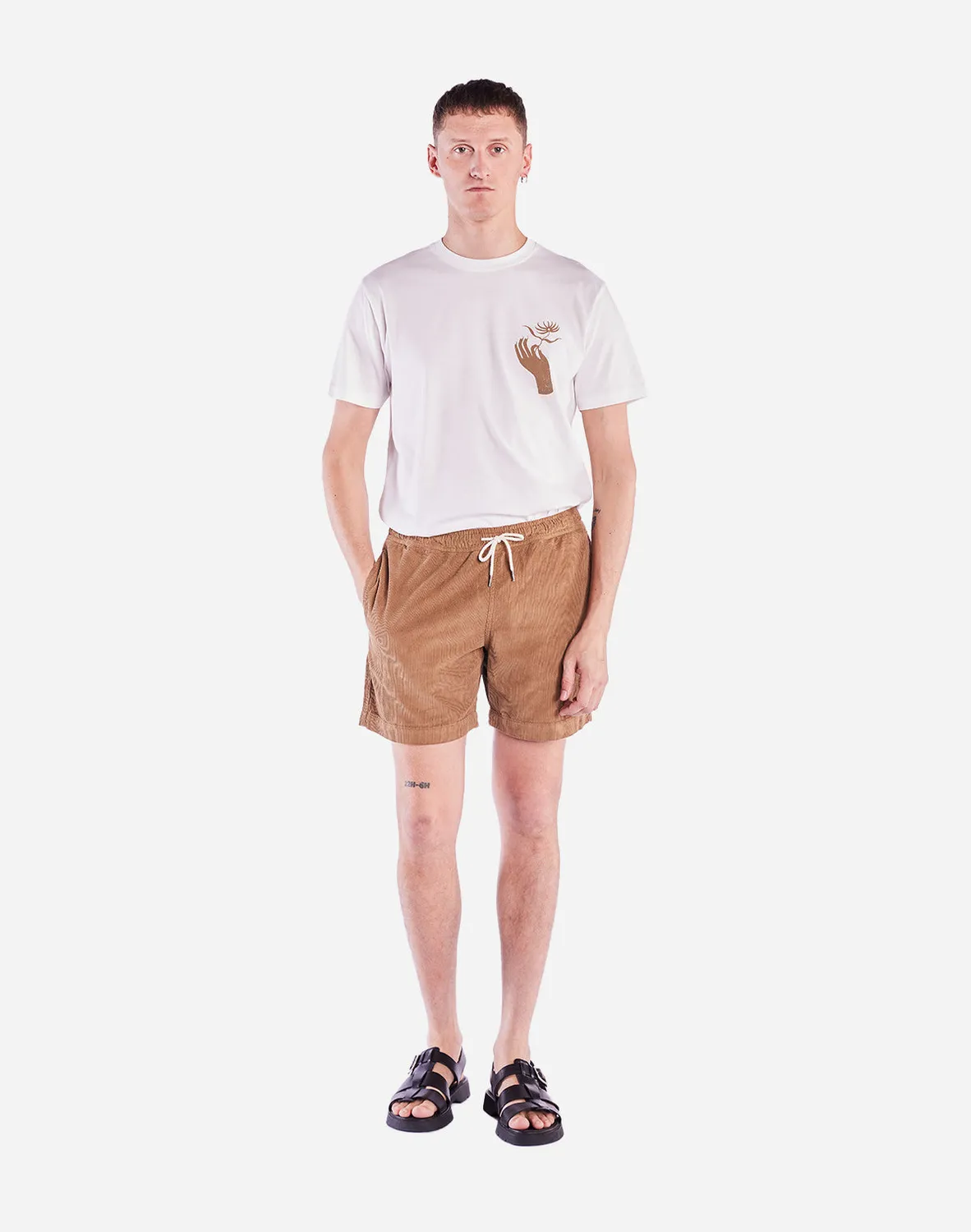 OLOW Bodhi short taupe velours coton large