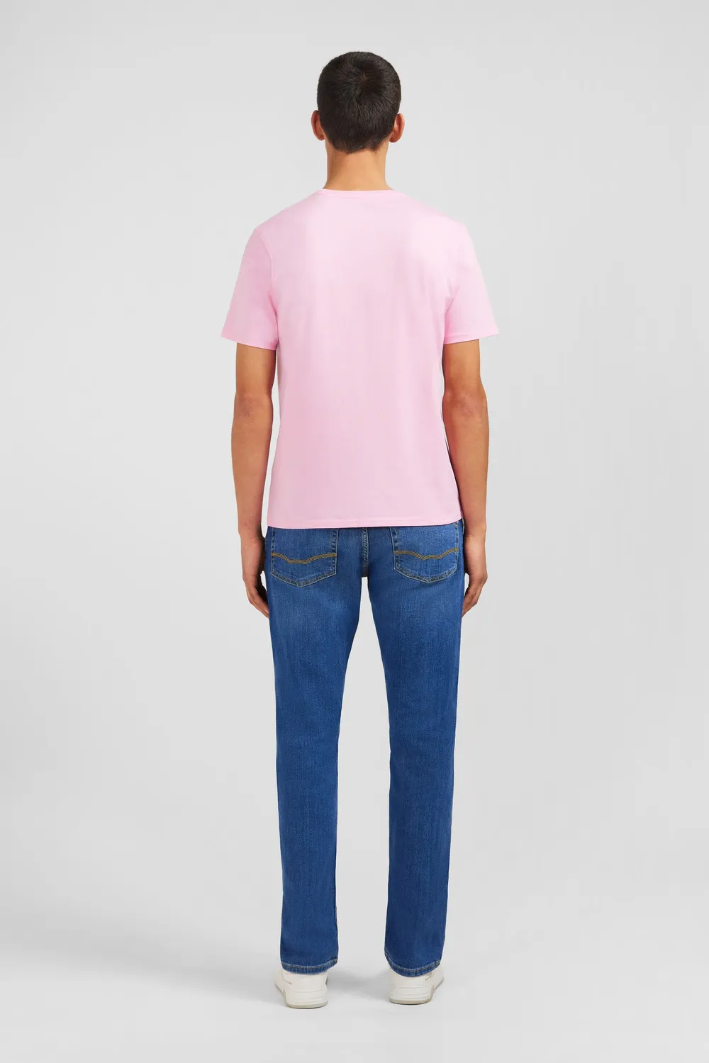 Eden Park t-shirt col rond coton Pima rose manches courtes