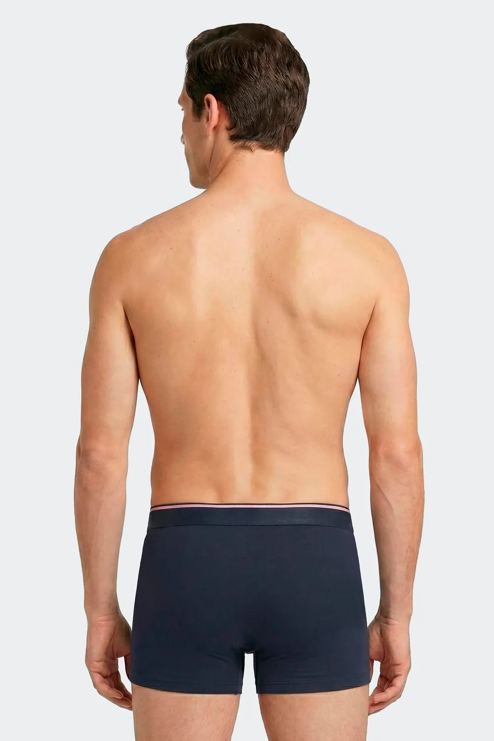 Eden Park lot 2 boxers coton stretch marine rose damier