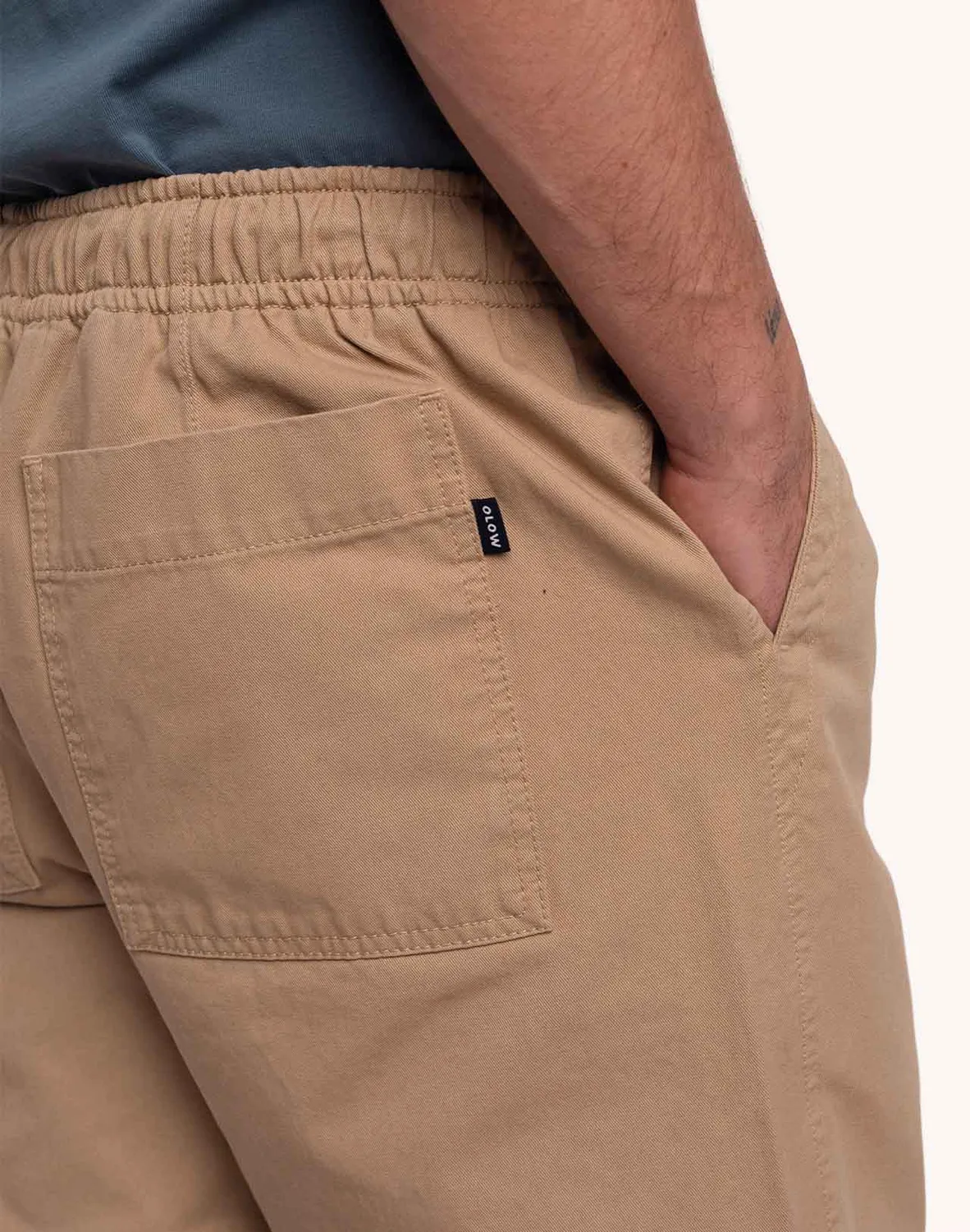 OLOW Hatha Pantalon homme sable sergé coton