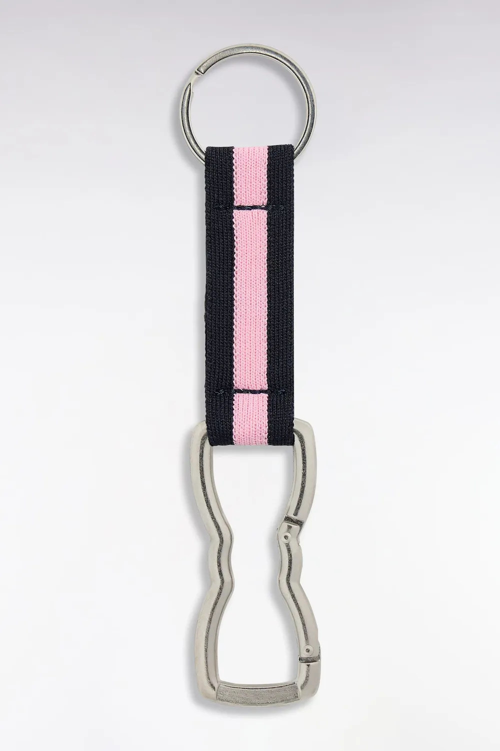 Eden Park porte-clés mousqueton marine rose ruban