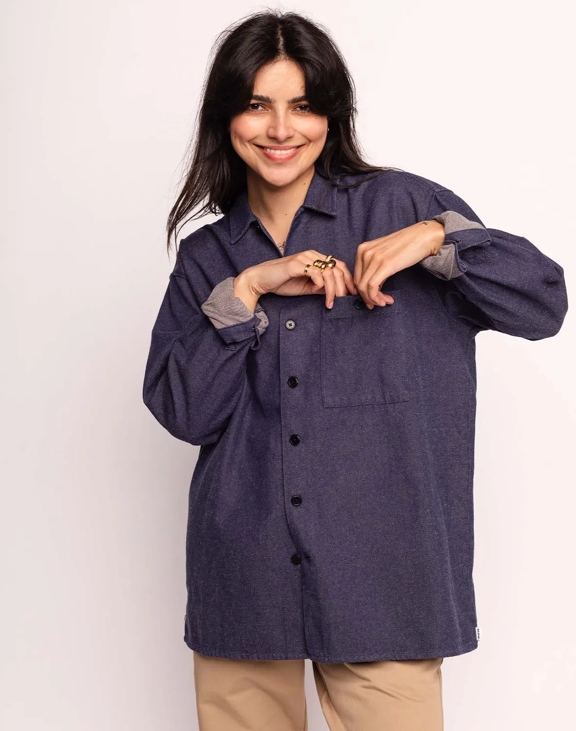 OLOW Decré chemise bleu denim recyclé 280 g