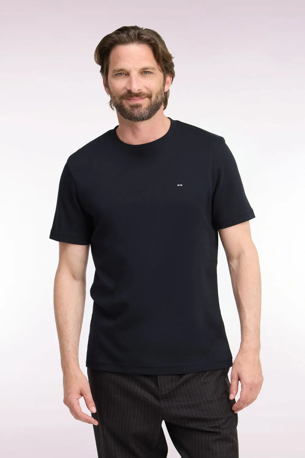 Eden Park t-shirt coton noir homme coupe droite