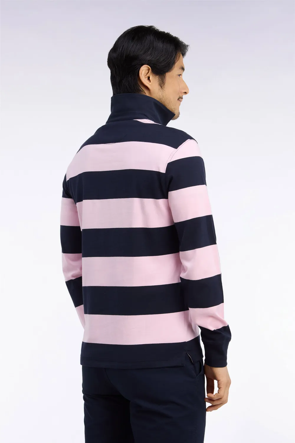 Eden Park Tradi Preppy H26MAIML0014 maillot coton rose marine