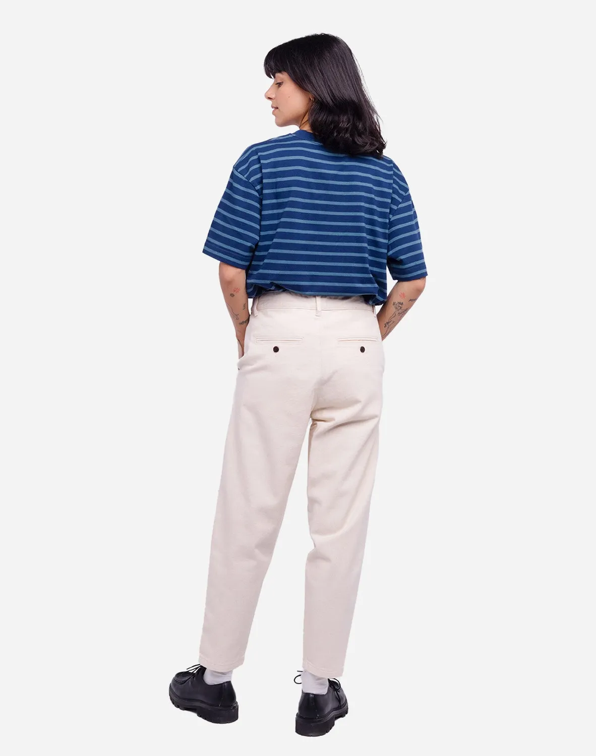 OLOW Swing pantalon écru coupe droite