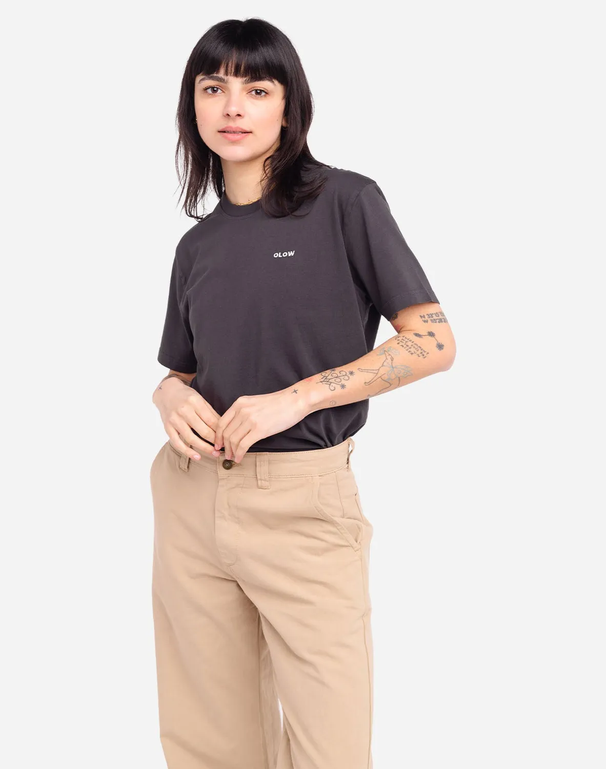 OLOW Portrait t-shirt droit noir carbone