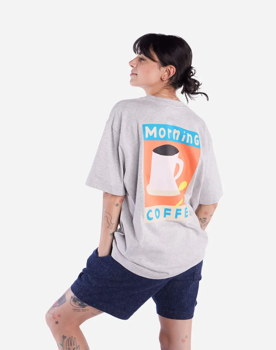 OLOW Morning Coffee t-shirt gris chiné ample
