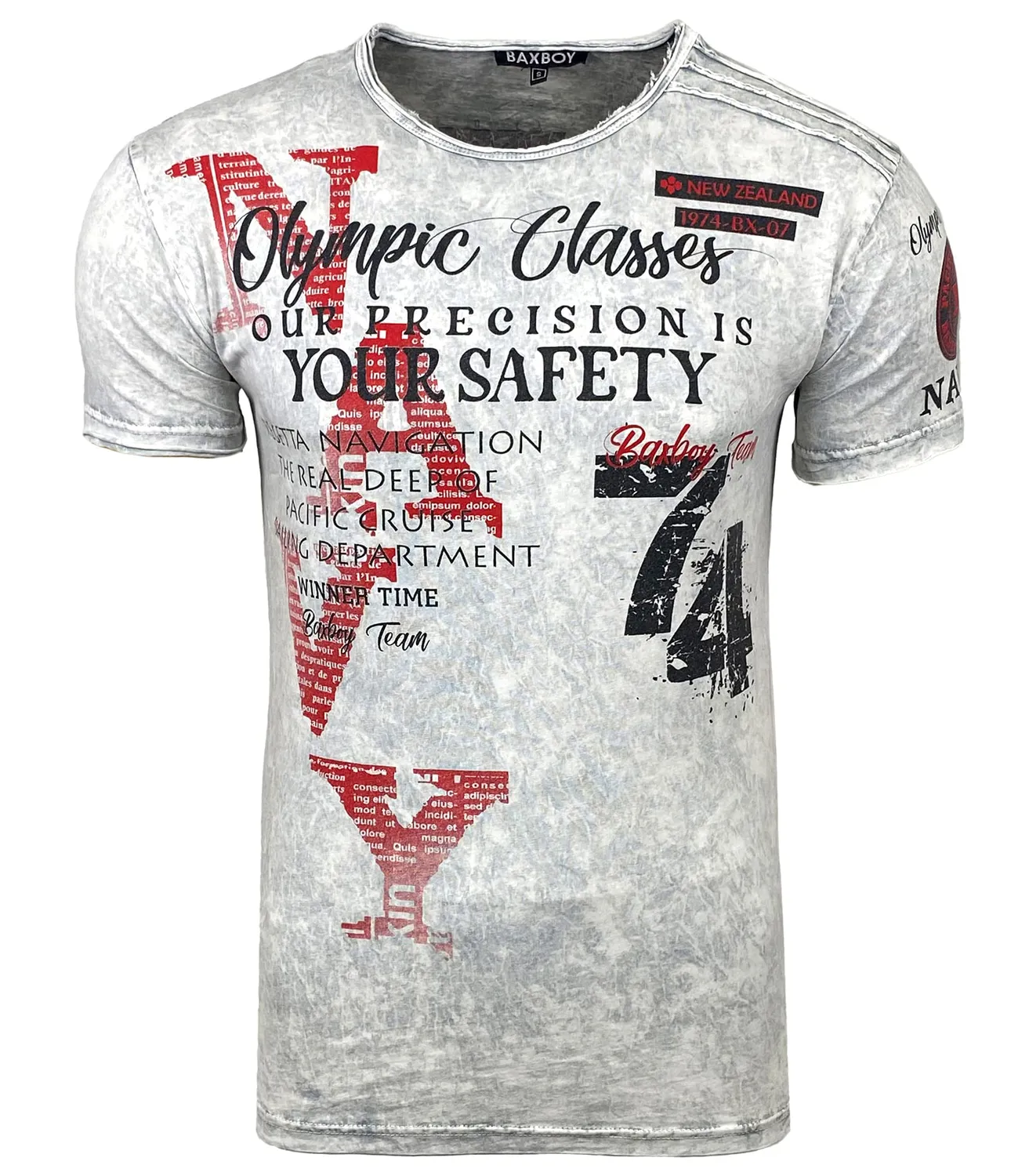 Subliminal Mode BX119 t-shirt homme délavé gris foncé