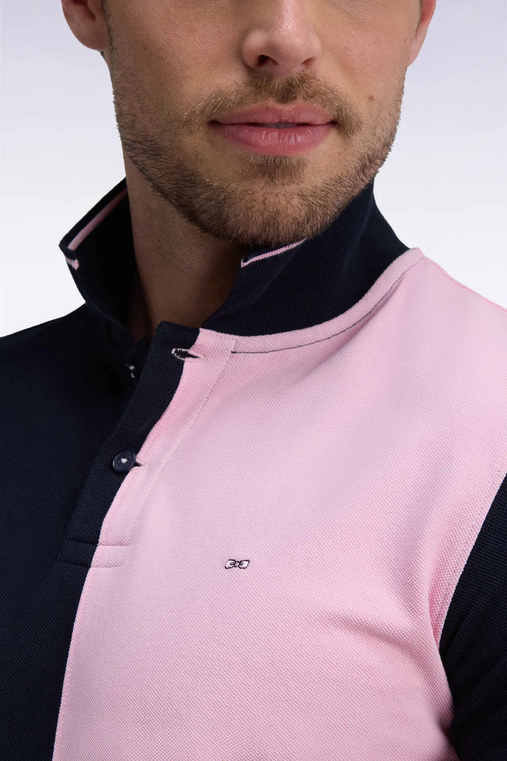 Eden Park polo manches courtes marine rose droit
