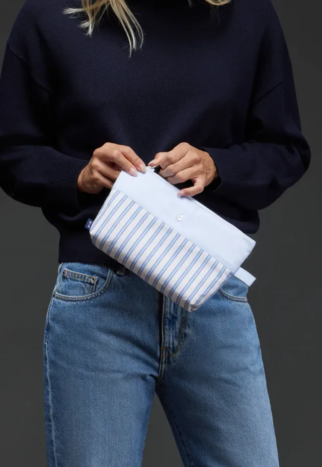 Eden Park Pap'Atelier pochette coton ciel patchwork upcyclée