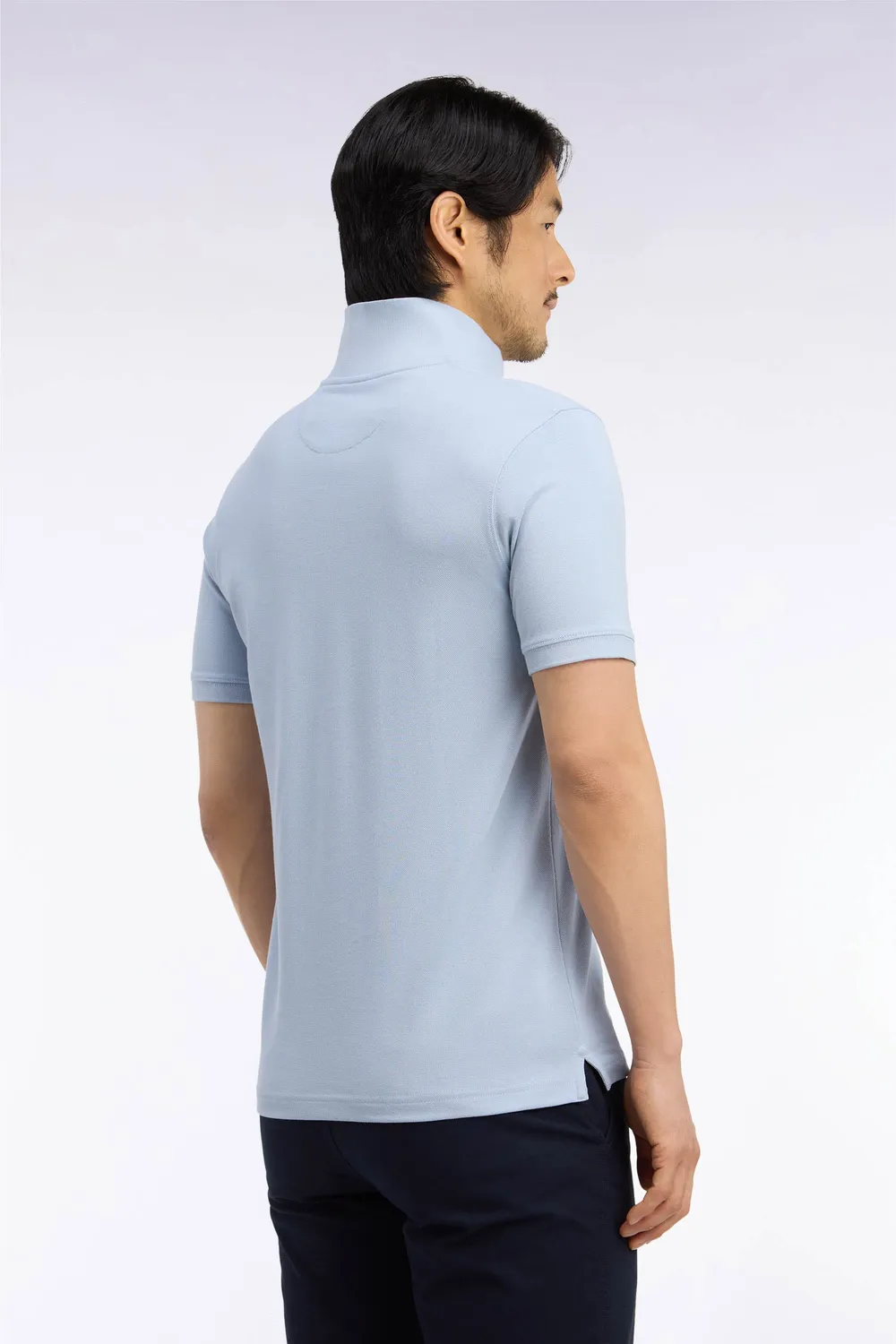 Eden Park Polo coton Pima ciel coupe droite