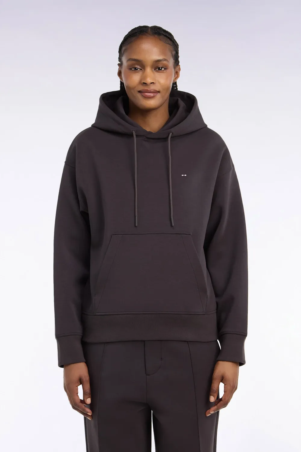 Eden Park H26MAISW0008/MAF1 sweat capuche marron interlock