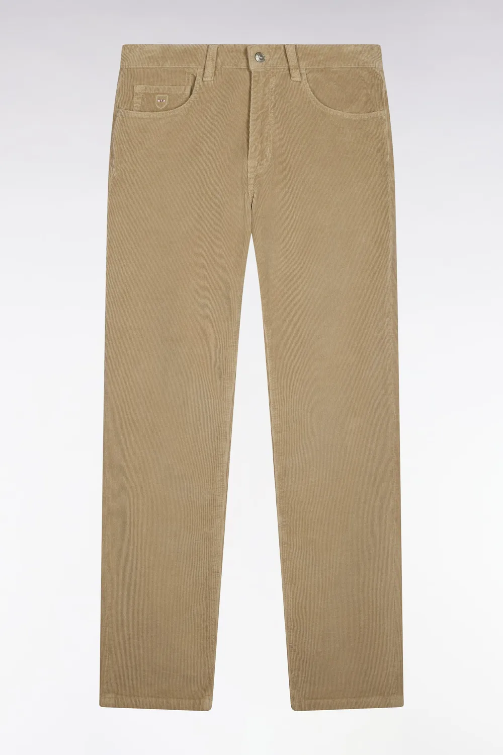 Eden Park pantalon 5 poches velours beige regular