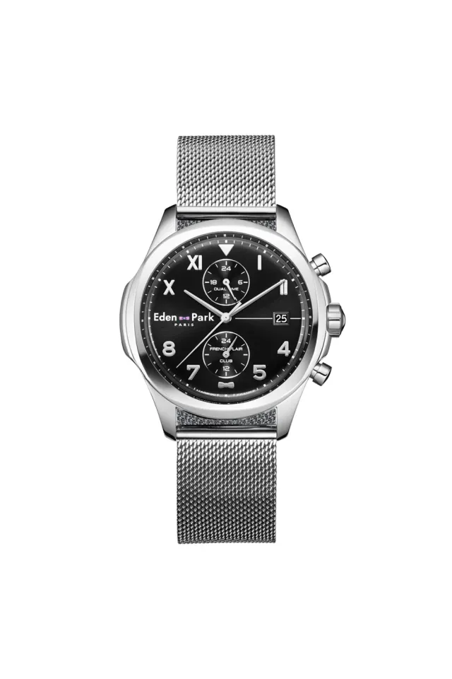 Eden Park French Flair montre Dual Time acier noir