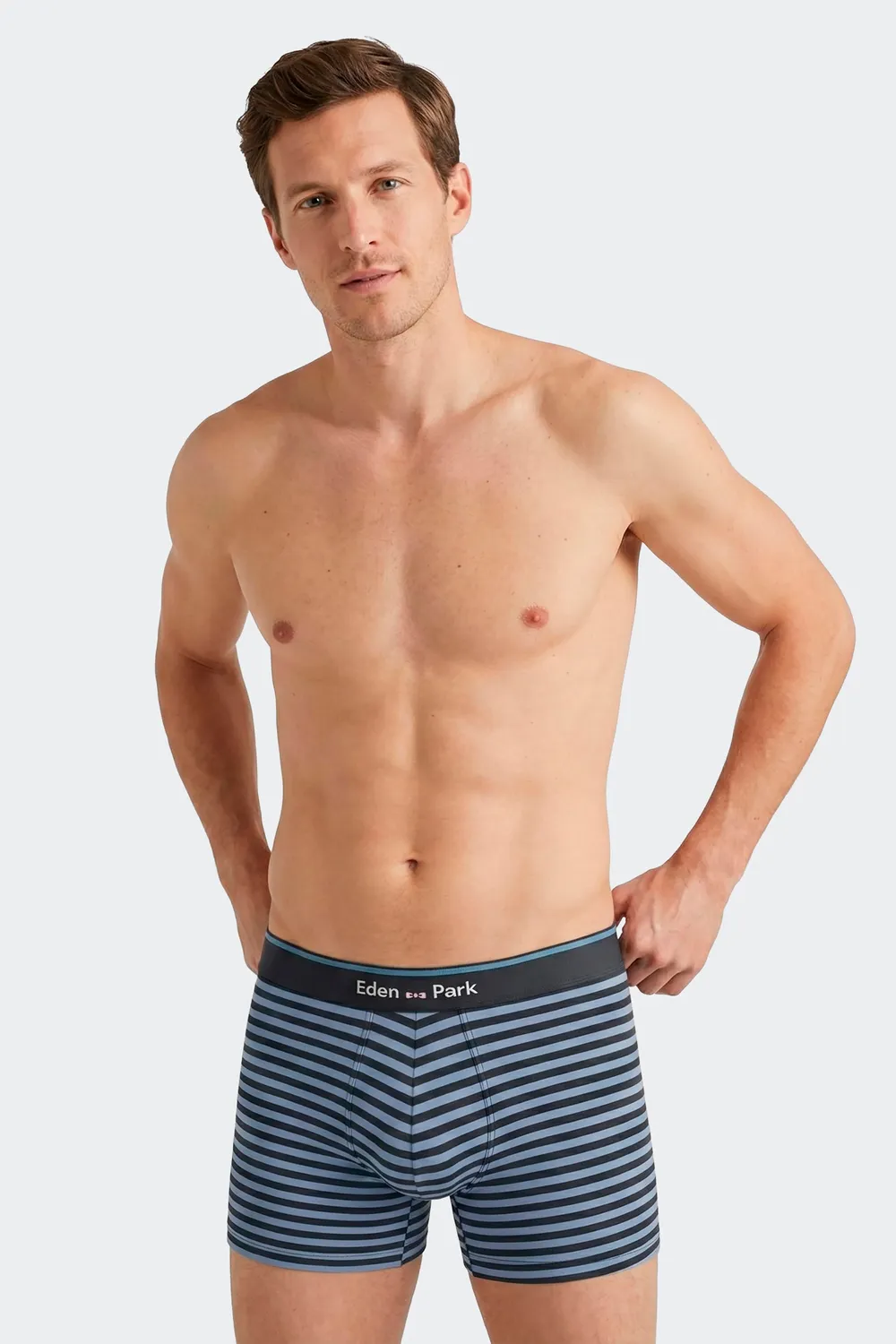 Eden Park H26SVEPK0012 Lot 2 Boxers Coton Marine Rayé