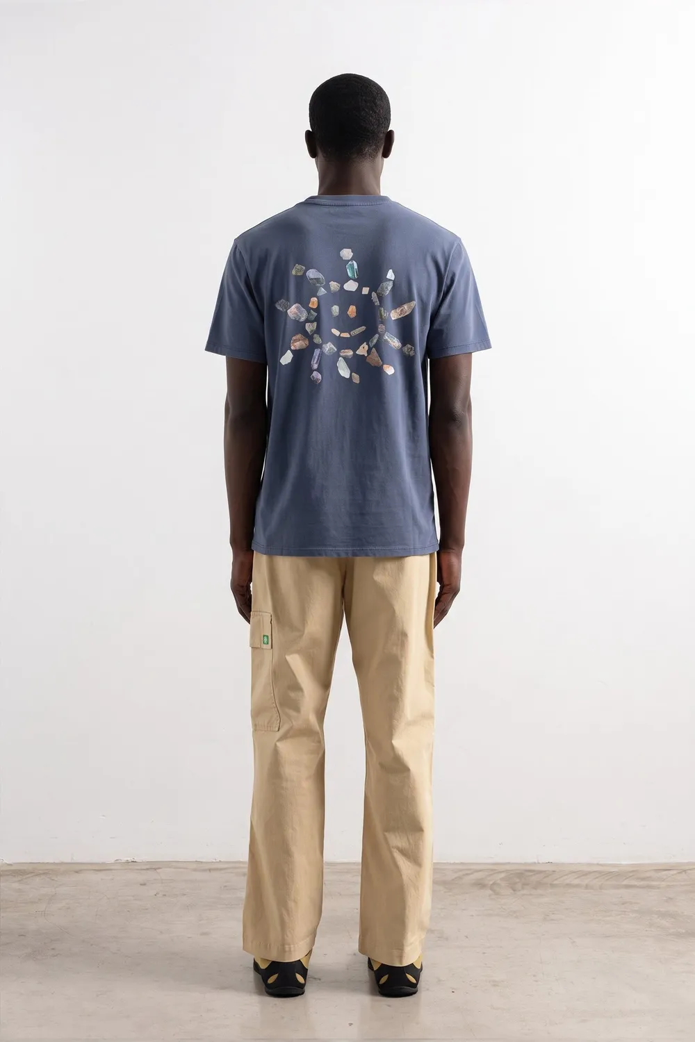 Edmmond Studios Stones t-shirt homme bleu marine délavé