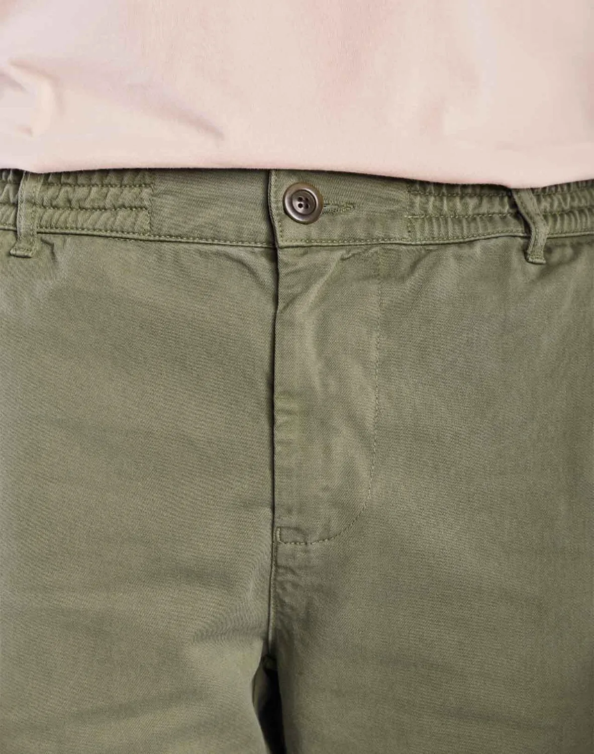 OLOW Chino pantalon vert olive homme coupe droite