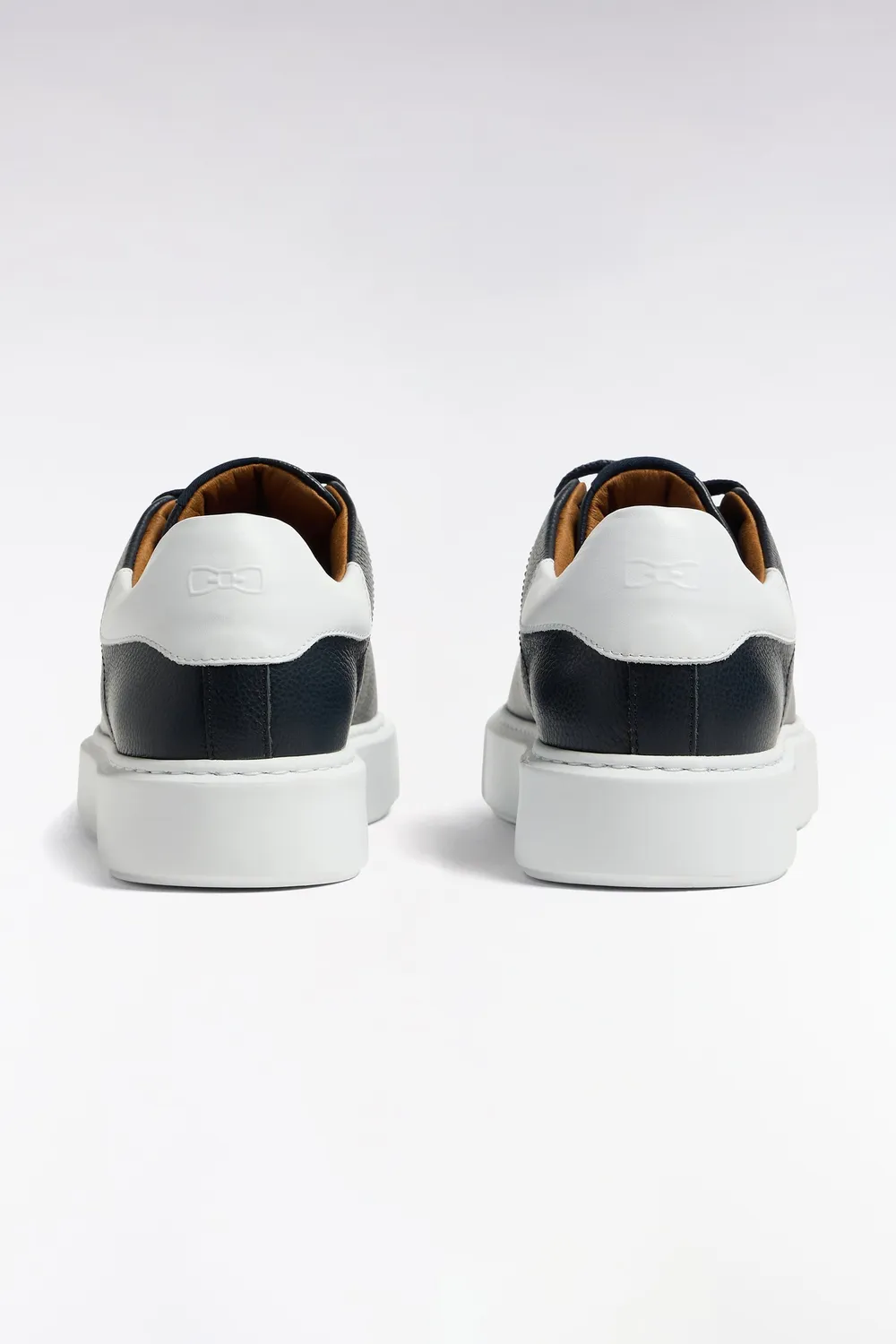 Eden Park baskets homme cuir grainé marine semelle gomme