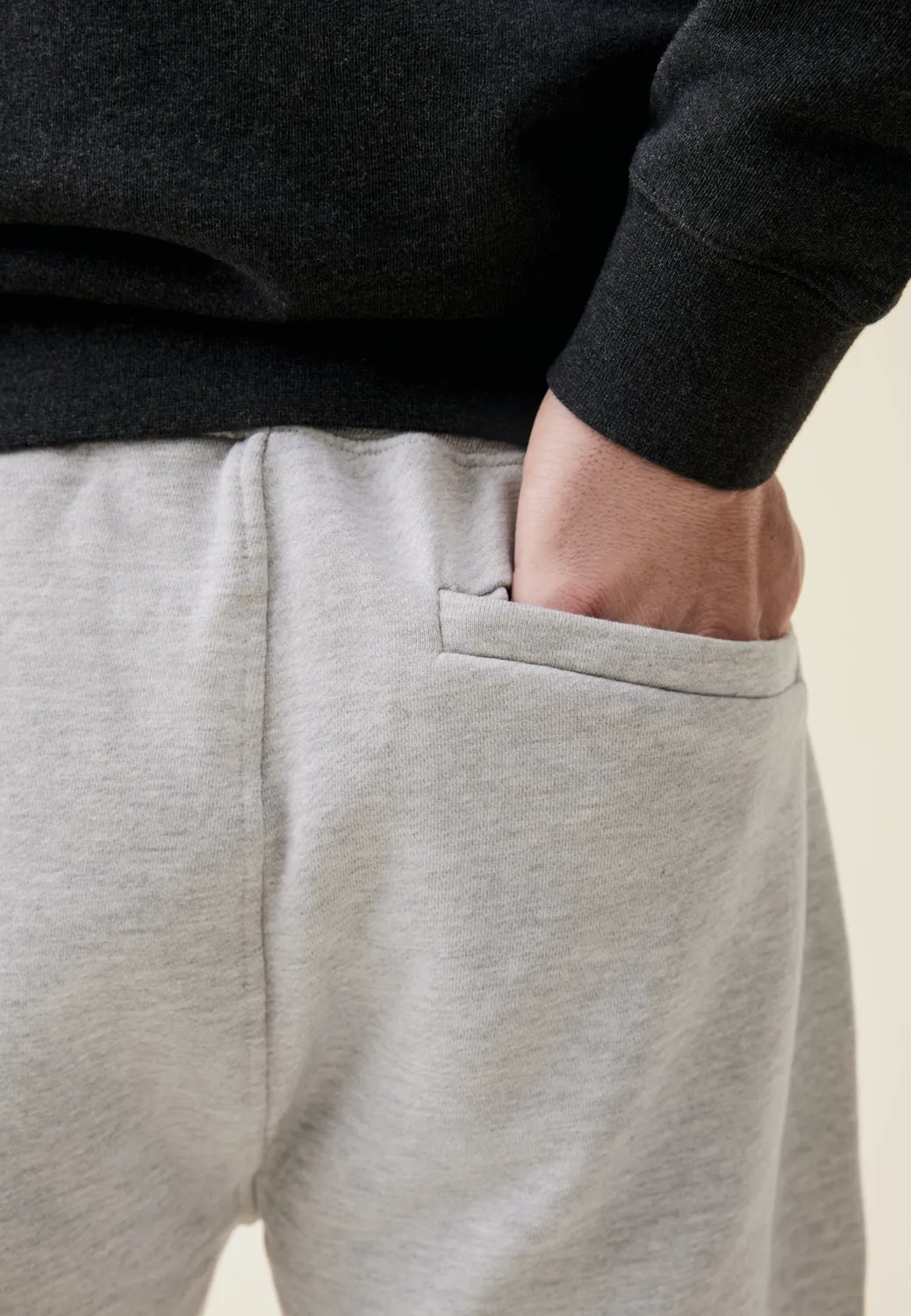 Loom short molleton coton bio gris clair
