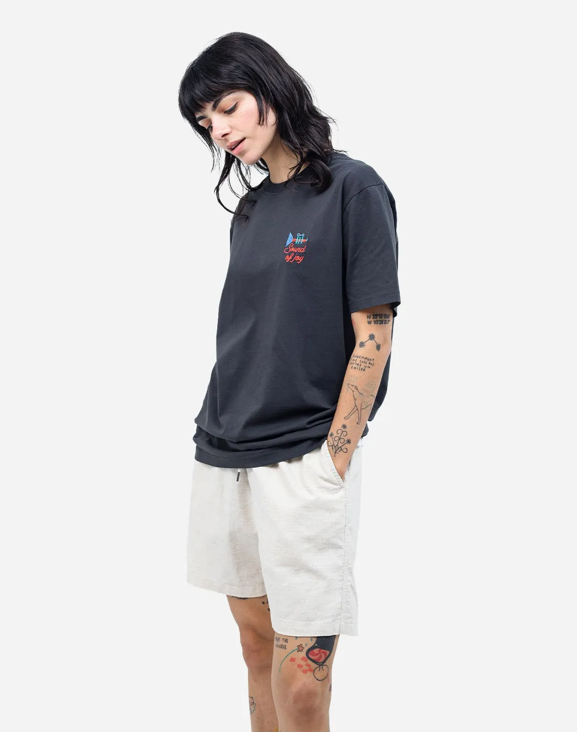 OLOW Fanfare t-shirt noir carbone coton bio