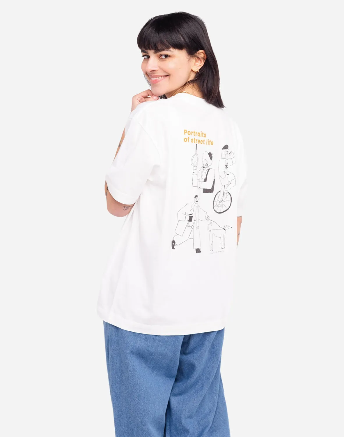 OLOW People t-shirt ample écru coton bio