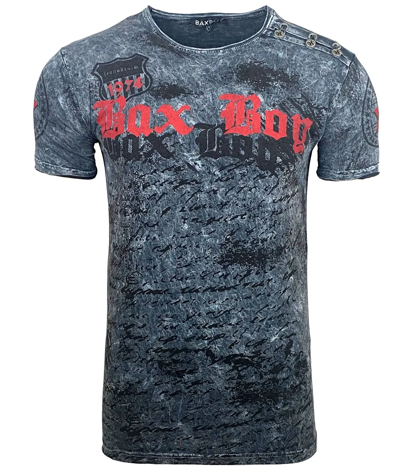 Subliminal Mode BX102 t-shirt coton bleu délavé vintage