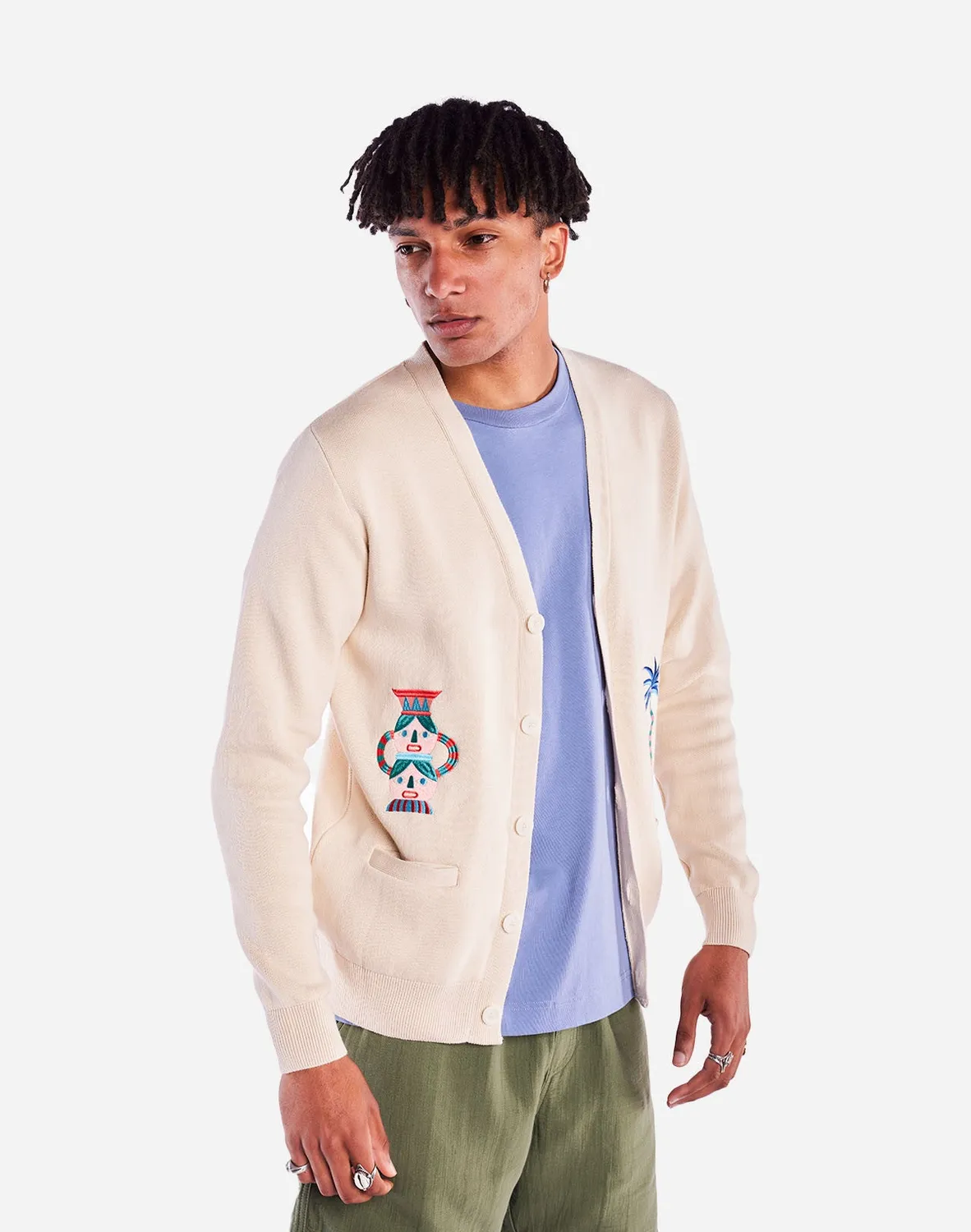 OLOW Cartago cardigan écru coton bio