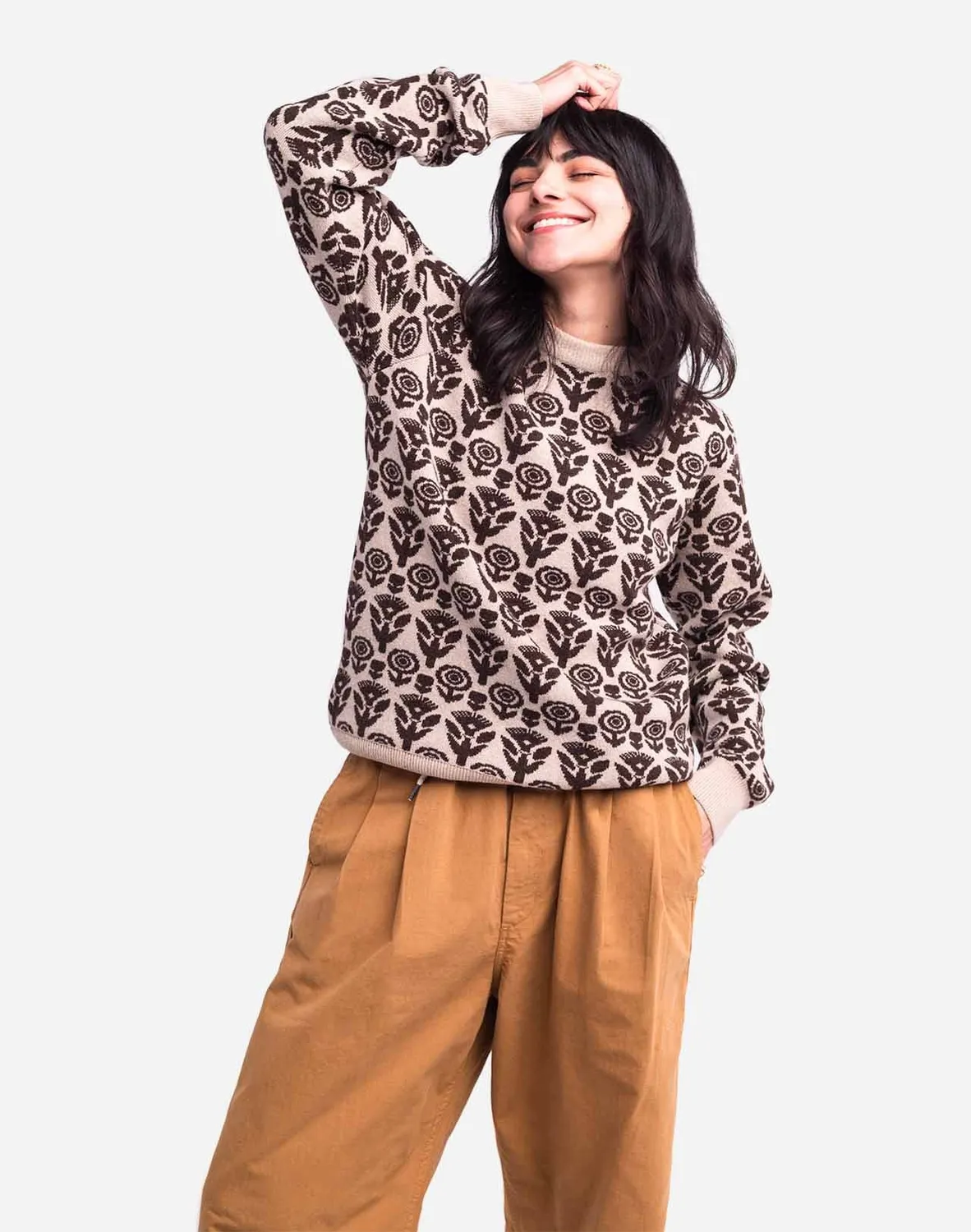 OLOW Blossom pull bicolore 100% laine