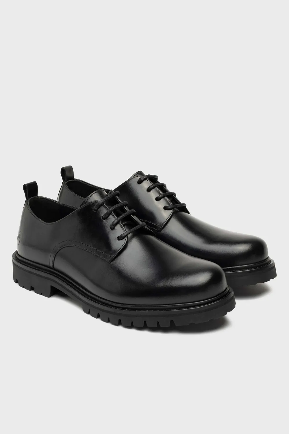 Loom Les derbies chaussures homme cuir noir semelle Vibram