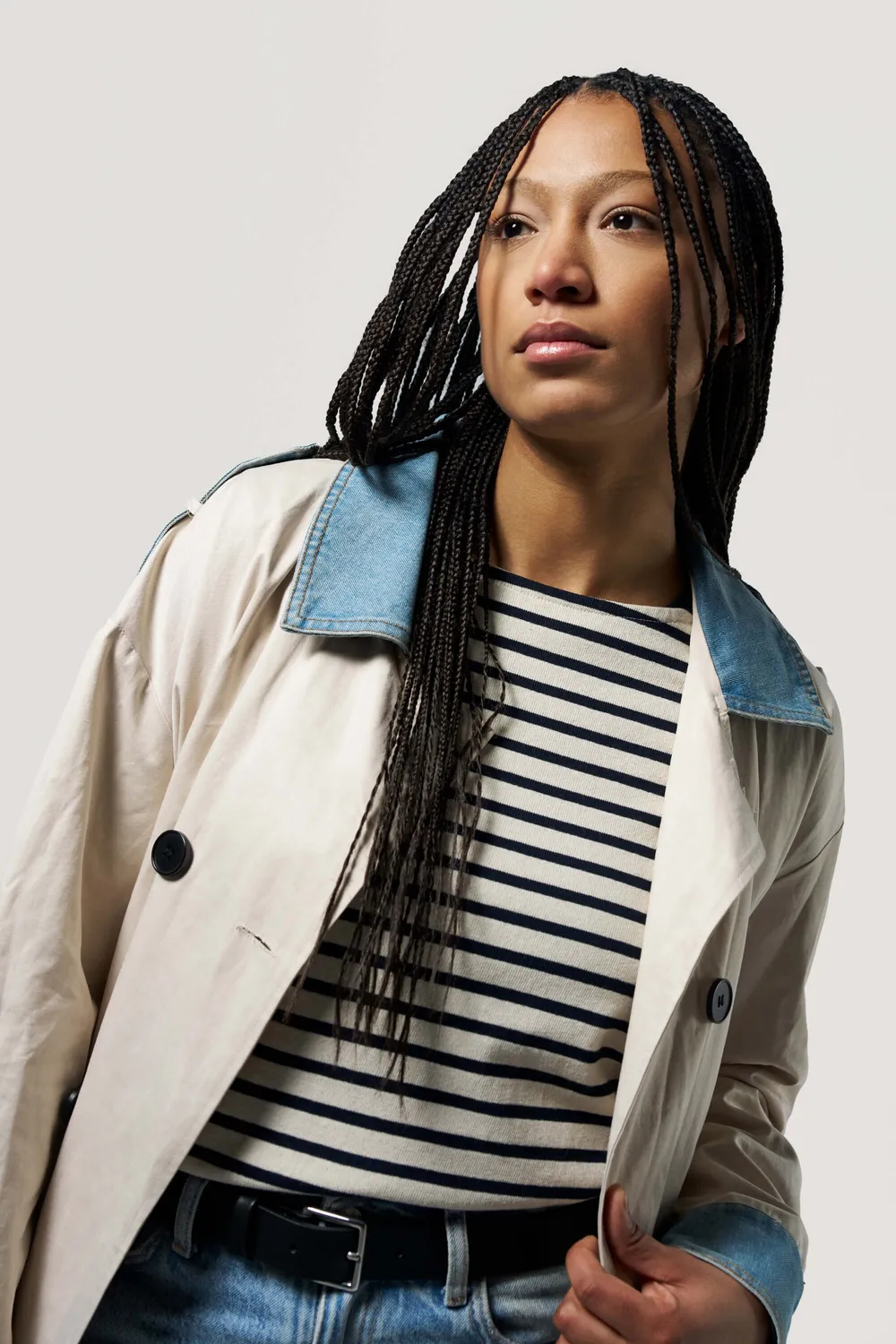 Loom La marinière coton bio rayé bleu marine