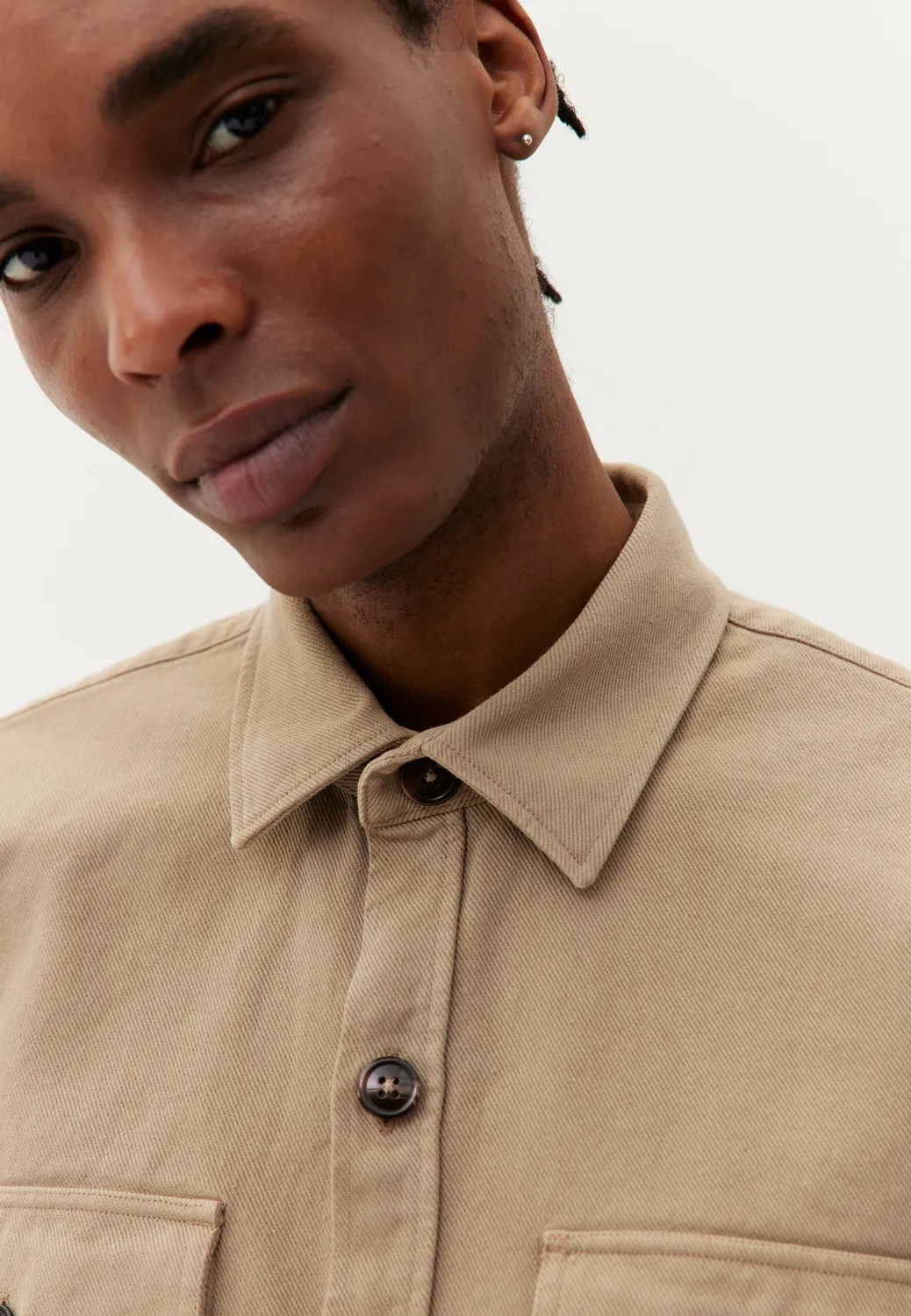 Loom surchemise twill bleu acier veste homme coton